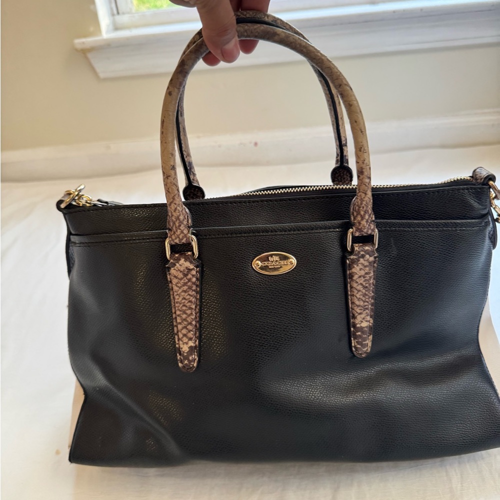 Coach Black and Tan Women's Bag